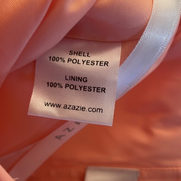 Azazie Elegant Coral Sleeveless Formal Dress - Picture 8 of 10